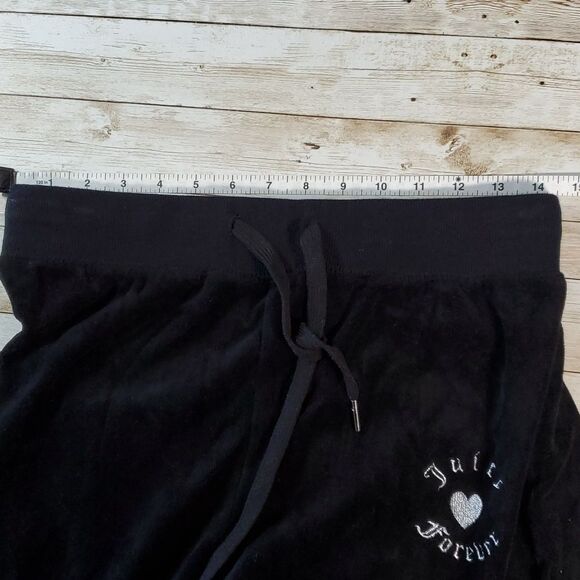 Like New Black Rhinestone Juicy Couture Velour Velvet Y2K Inspired Joggers Pants - Picture 11 of 13